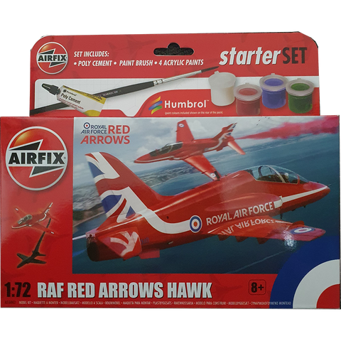 Red Arrows Hawk Small Beginners Set 1:72 - Airfix