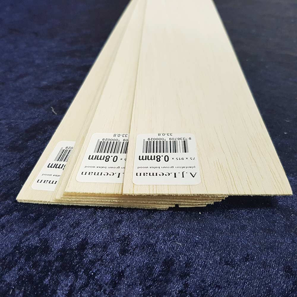 Balsa Sheet 915mm long 75mm wide - this product cannot be shipped, pickup only