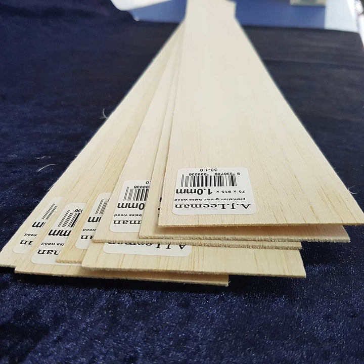 Balsa Sheet 915mm long 75mm wide - this product cannot be shipped, pickup only