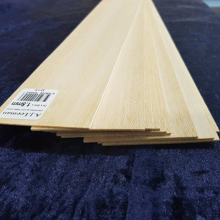 Balsa Sheet 915mm long 75mm wide - this product cannot be shipped, pickup only