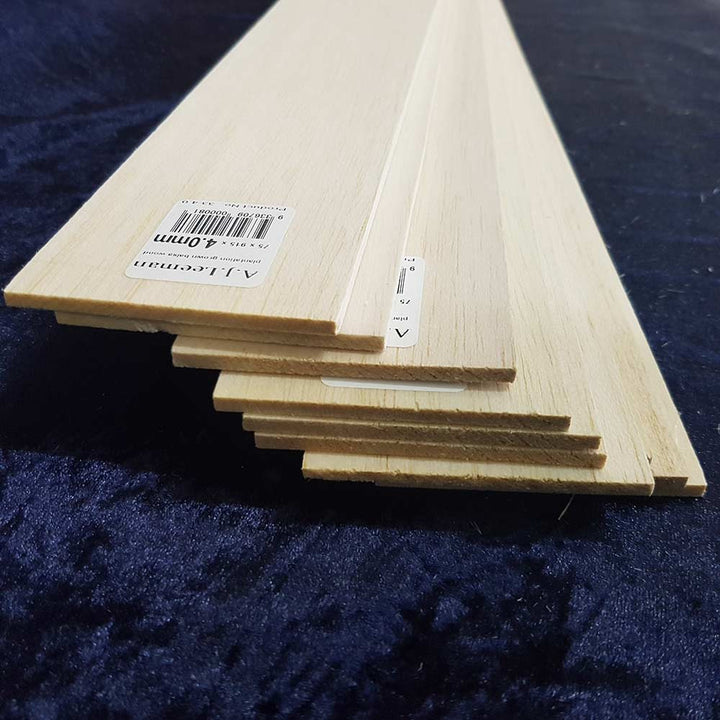 Balsa Sheet 915mm long 75mm wide - this product cannot be shipped, pickup only