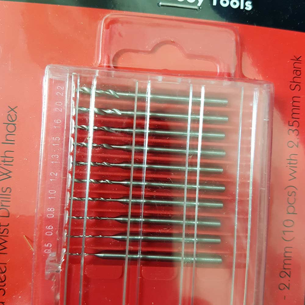 Micro Drill Bits - 10 pcs asst Shanked