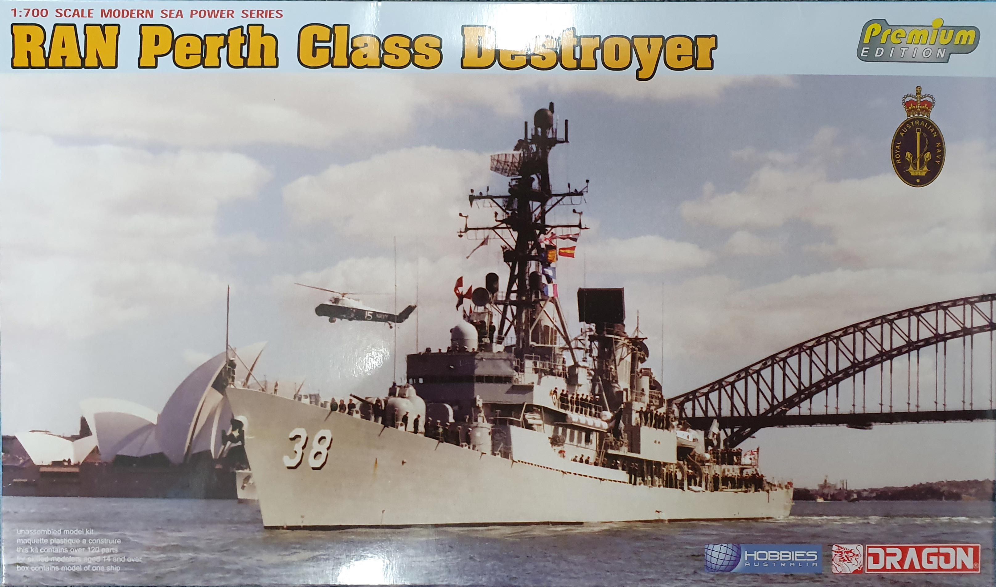 RAN Perth Class D-38 HMAS Perth 1:700 - Dragon – New England Models and ...