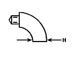 Plastruct 95043 EF-6 90° Fem Elbow for TB-6 (5)