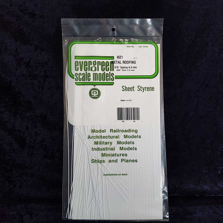 Evergreen Seam Roof Sheet 12"