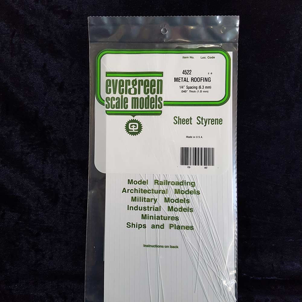 Evergreen Seam Roof Sheet 12"