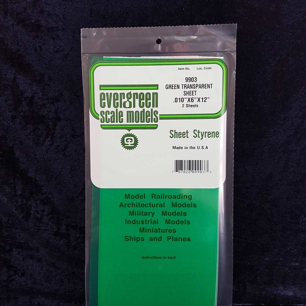 Evergreen Transparent Sheet 0.010 x 6 x 12"