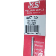 Stainless Steel Rod K&S 87135 12" 1/8" 3.18mm