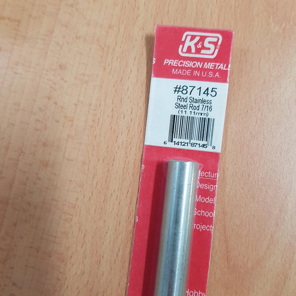 Stainless Steel Rod K&S 87145 12" 7/16"