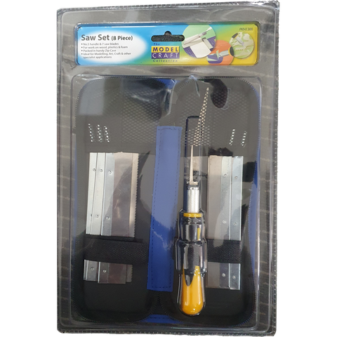 Saw Set with various shaped blades Perfect for wood, cardboard, paper, plastic and light metal foils. For Craft, hobby and smaller DIY tasks