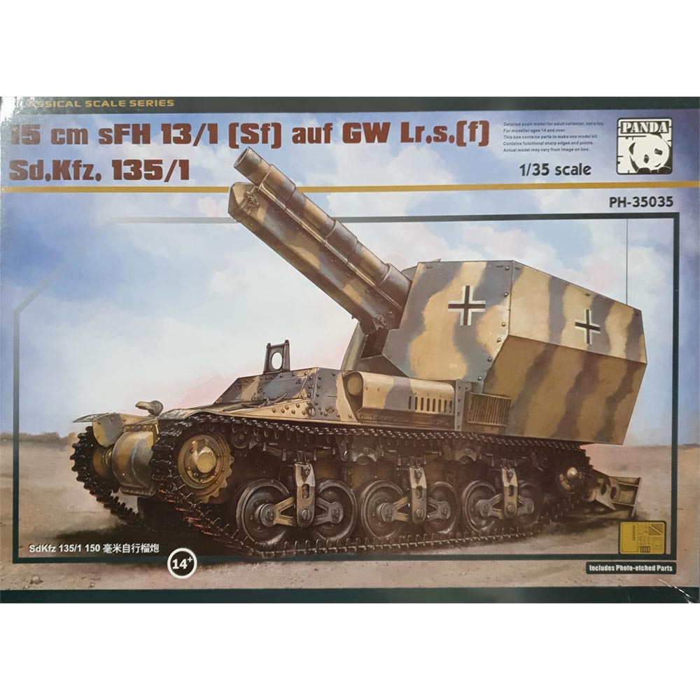 15cm sFH 13/1 (Sf) auf GW Lr.s.(f) Sd.Kfz. 135/1 1:35 - Panda AFV