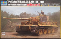 Tiger 1 Tank German Panzer PzKpfwVI AusfE SdKfz 1811:35 - Trumpeter