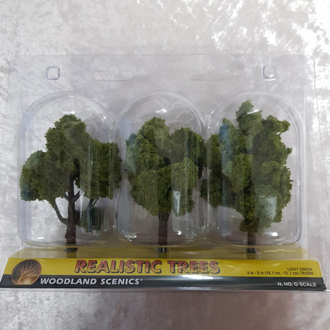Trees, Realistic Light Green 3pk 4-5"