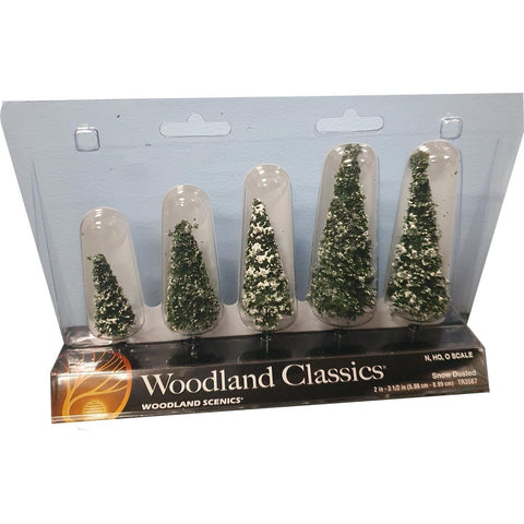 Snow Dusted Trees 2” – 3 ½” 5pk