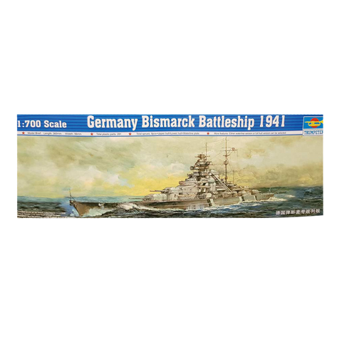 Bismarck German Battleship 1941 1:700 - Trumpeter