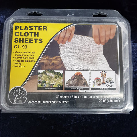 Plaster Cloth (30) 8"x12" sheets (185 dm2 20ft2)